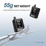 Receptor DEBRA ST-mini negro de solo 55 gramos en la mano
