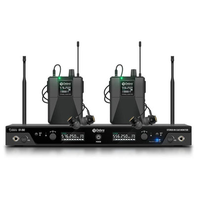 Sistema in ear estéreo DEBRA ST-202 con transmisor de rack y dos receptores