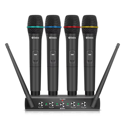 Sistema DEBRA AU-400 con cuatro micrófonos de mano
