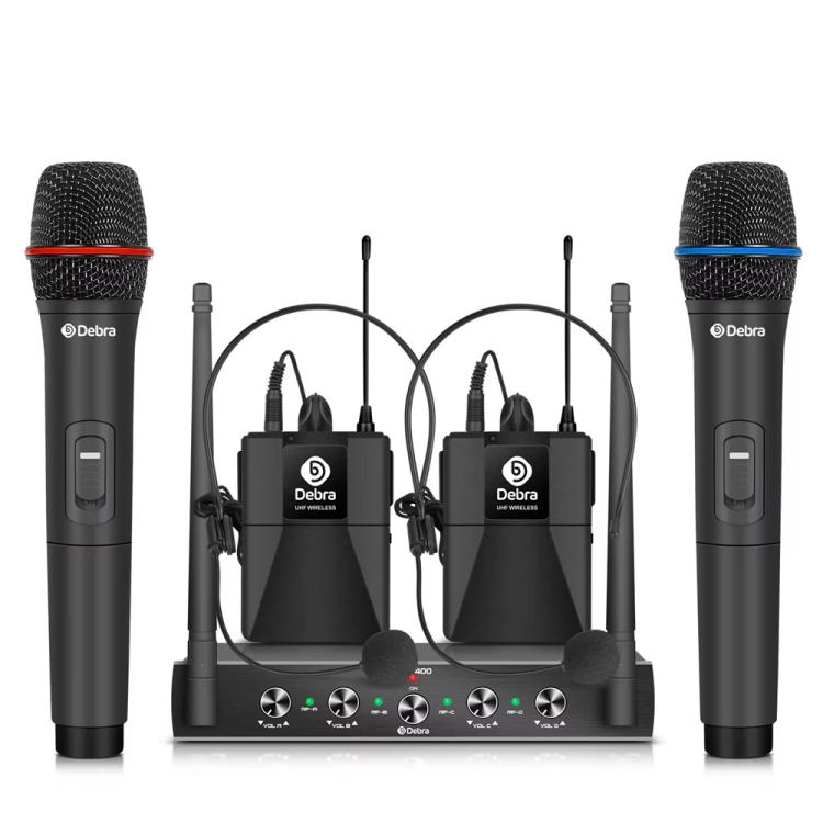 Sistema DEBRA AU-400 con dos micrófonos de mano y dos petacas
