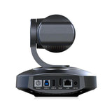 Panel trasero de la 4K10X con salidas HDMI, USB 3.0, red PoE y control RS232
