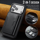 Carcasa MAGKING K4 negra con billetera magnética desmontable, diseño 2 en 1