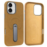Carcasa VIETAO color marrón claro para iPhone 17 vista trasera e interior con anillo MagSafe