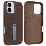 Carcasa VIETAO color café para iPhone 17 vista trasera e interior con anillo MagSafe