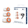 3 pares de almohadillas de repuesto de silicona para Samsung Galaxy Buds3 Pro XDcase, tallas S/M/L (blanco y naranja)