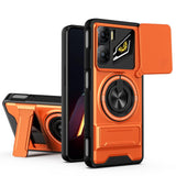 Carcasa naranja con anillo giratorio y tapa de cámara para ZTE nubia Neo 3 5G