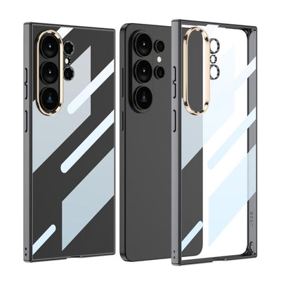 Carcasa GKK de TPU transparente con revestimiento para Samsung Galaxy S26 Ultra 5G, negra