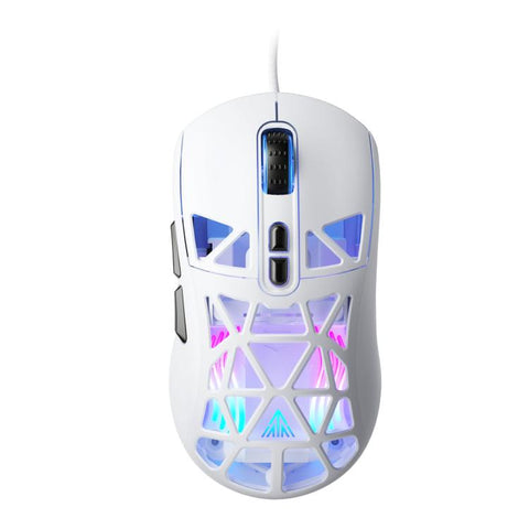 Mouse gamer con cable SOLAKAKA SM901 en color blanco