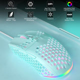 Iluminación RGB del mouse gamer con cable SOLAKAKA SM900 verde