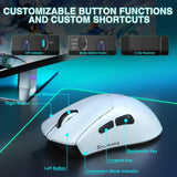 Conectividad trimodo del mouse SOLAKAKA SM805: 2,4 GHz, Bluetooth y USB-C
