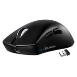 Mouse SOLAKAKA SM805 negro con forma ergonómica para mano derecha