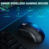 Botones laterales programables del mouse gamer SOLAKAKA SM805 negro