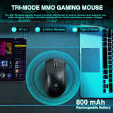 Mouse SOLAKAKA SM805 negro de 66 gramos para juego y trabajo