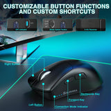 Conectividad trimodo del mouse SOLAKAKA SM805: 2,4 GHz, Bluetooth y USB-C