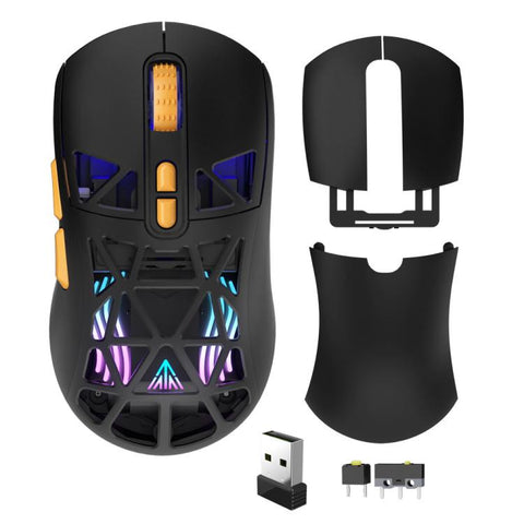 Mouse gamer inalámbrico ultraligero SOLAKAKA SM802 negro