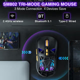 Iluminación RGB del mouse SOLAKAKA SM802 negro