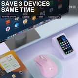 Botones silenciosos del mouse inalámbrico SOLAKAKA SM66 rosa