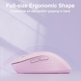 Mouse SOLAKAKA SM66 rosa con receptor inalámbrico de 2,4 GHz