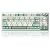 Teclado inalámbrico SOLAKAKA SK90 de 90 teclas en color verde y blanco