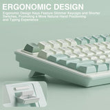 Teclas PBT del teclado SOLAKAKA SK90 verde y blanco