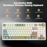 Teclado numérico del SOLAKAKA SK90 crema en formato compacto