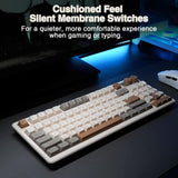 Iluminación RGB del teclado inalámbrico SOLAKAKA SK90 crema