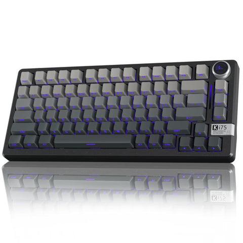 Teclado mecánico inalámbrico SOLAKAKA Ki75 de formato 75 % en gris degradado