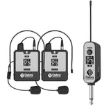 Dos transmisores con micrófono de cintillo y receptor DEBRA DT-02