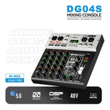 Consola DEBRA DG04S con Bluetooth 5.0, phantom 48 V y 99 efectos