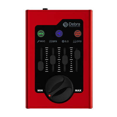 Tarjeta de sonido mini DEBRA GBA roja vista de frente