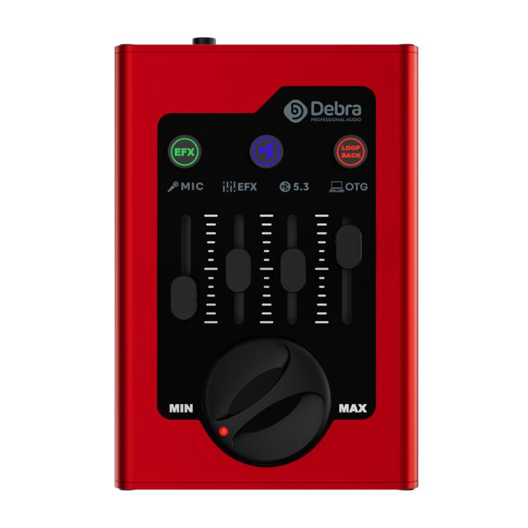 Tarjeta de sonido mini DEBRA GBA roja vista de frente