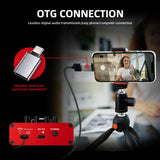 Celular transmitiendo en vivo por OTG con la tarjeta DEBRA GBA