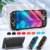Para Nintendo Switch 2, XDcase: Carcasa de PC separable, protector de pantalla de vidrio templado y juego de tapas para joysticks (transparentes).