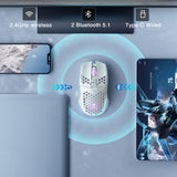 Estructura perforada honeycomb del mouse SOLAKAKA SM600 blanco
