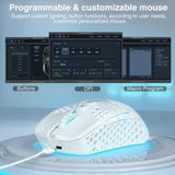 Puerto USB-C del mouse gamer inalámbrico SOLAKAKA SM600 blanco