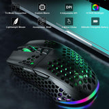 Iluminación RGB del mouse gamer SOLAKAKA SM600 negro