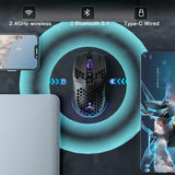 Estructura perforada honeycomb del mouse SOLAKAKA SM600 negro
