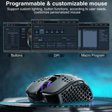 Puerto USB-C del mouse gamer inalámbrico SOLAKAKA SM600 negro