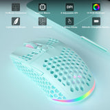 Iluminación RGB del mouse gamer SOLAKAKA SM600 verde