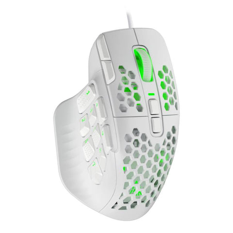 Mouse gamer MMO con cable SOLAKAKA SM809 en color blanco