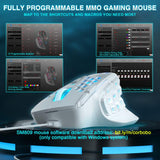 Iluminación RGB del mouse gamer SOLAKAKA SM809 blanco