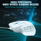 Carcasa honeycomb perforada del mouse MMO SOLAKAKA SM809 blanco