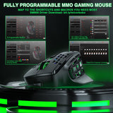Iluminación RGB del mouse gamer SOLAKAKA SM809 negro