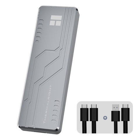 Carcasa THERMALRIGHT HR-EB109 para SSD M.2 NVMe con cable USB a Type-C, gris