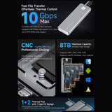 Carcasa THERMALRIGHT HR-EB109 para SSD M.2 NVMe con cable USB-C a USB-C, gris — vista 3