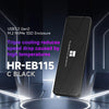 Carcasa THERMALRIGHT HR-EB115 para SSD M.2 NVMe con cable USB-C a USB-C, negra — vista 2