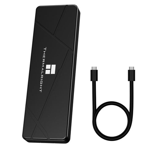 Carcasa THERMALRIGHT HR-EB115 para SSD M.2 NVMe de 20 Gbps con cable USB-C, negra