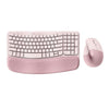 Conjunto de teclado y ratón ergonómicos inalámbricos Logitech WAVE KEYS LIFT COMBO (rosa)