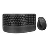 Conjunto de teclado y ratón ergonómicos inalámbricos Logitech WAVE KEYS LIFT COMBO (negro)