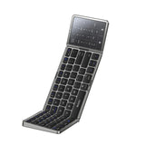 Teclado tri-plegable Yesido KB49 negro sobre fondo blanco